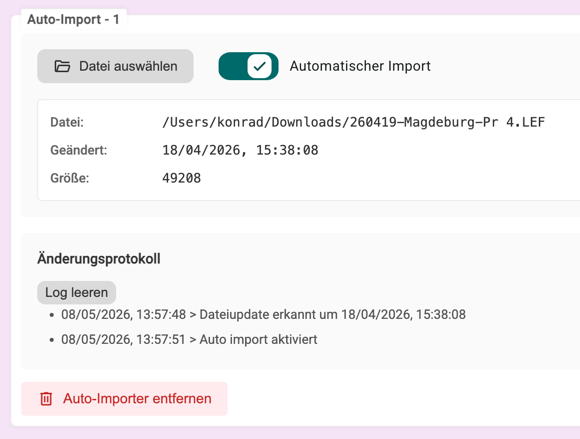 SRM Auto Import